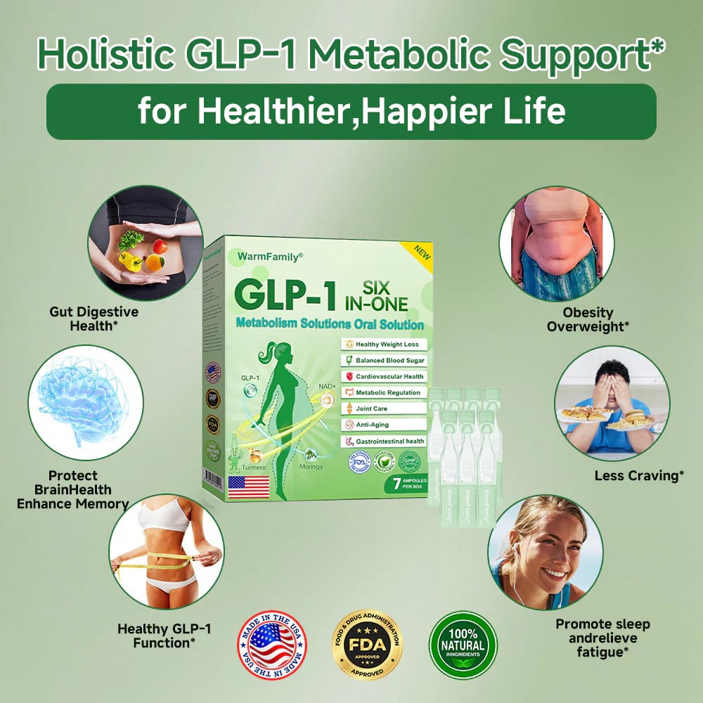 Official Store |Six-in-One Health Solution Oral Liquid (Just once a day, visible changes in 7 days) For obesity, cardiovascular health, diabetes, sleep apnea, Gut Health, joint issues, and more