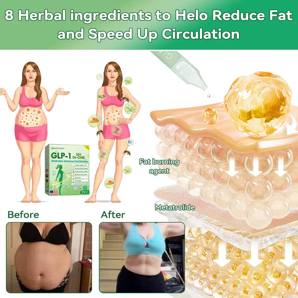 Official Store |Six-in-One Health Solution Oral Liquid (Just once a day, visible changes in 7 days) For obesity, cardiovascular health, diabetes, sleep apnea, Gut Health, joint issues, and more