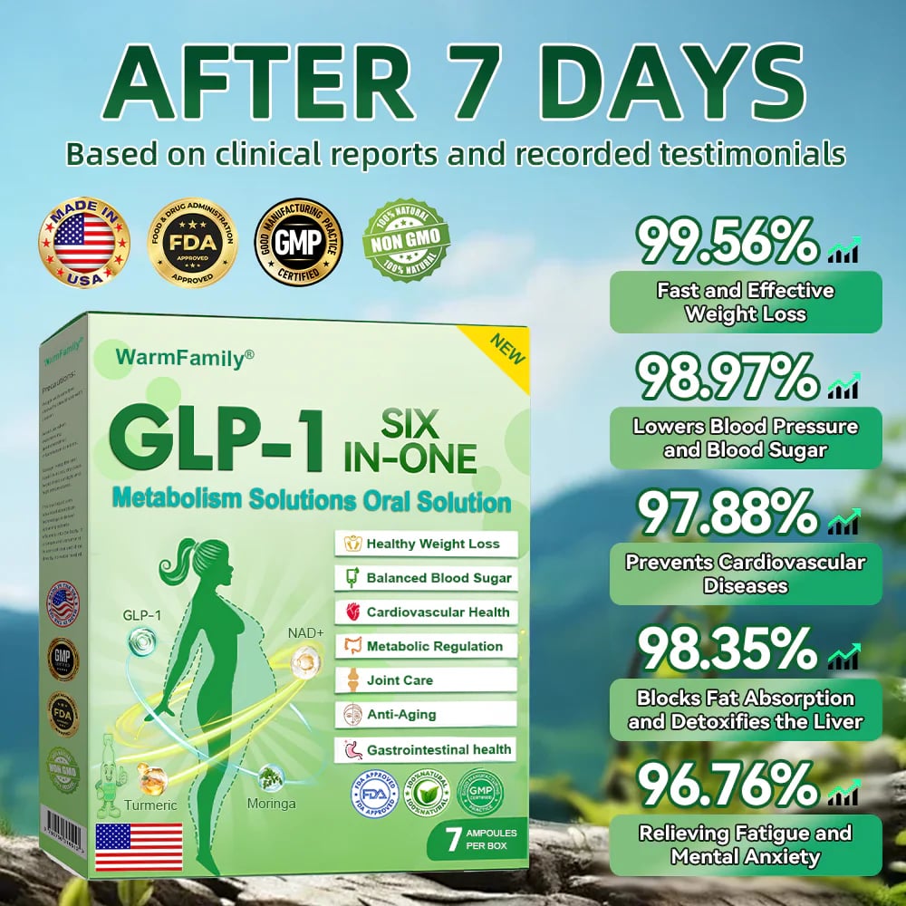Official Store |Six-in-One Health Solution Oral Liquid (Just once a day, visible changes in 7 days) For obesity, cardiovascular health, diabetes, sleep apnea, Gut Health, joint issues, and more