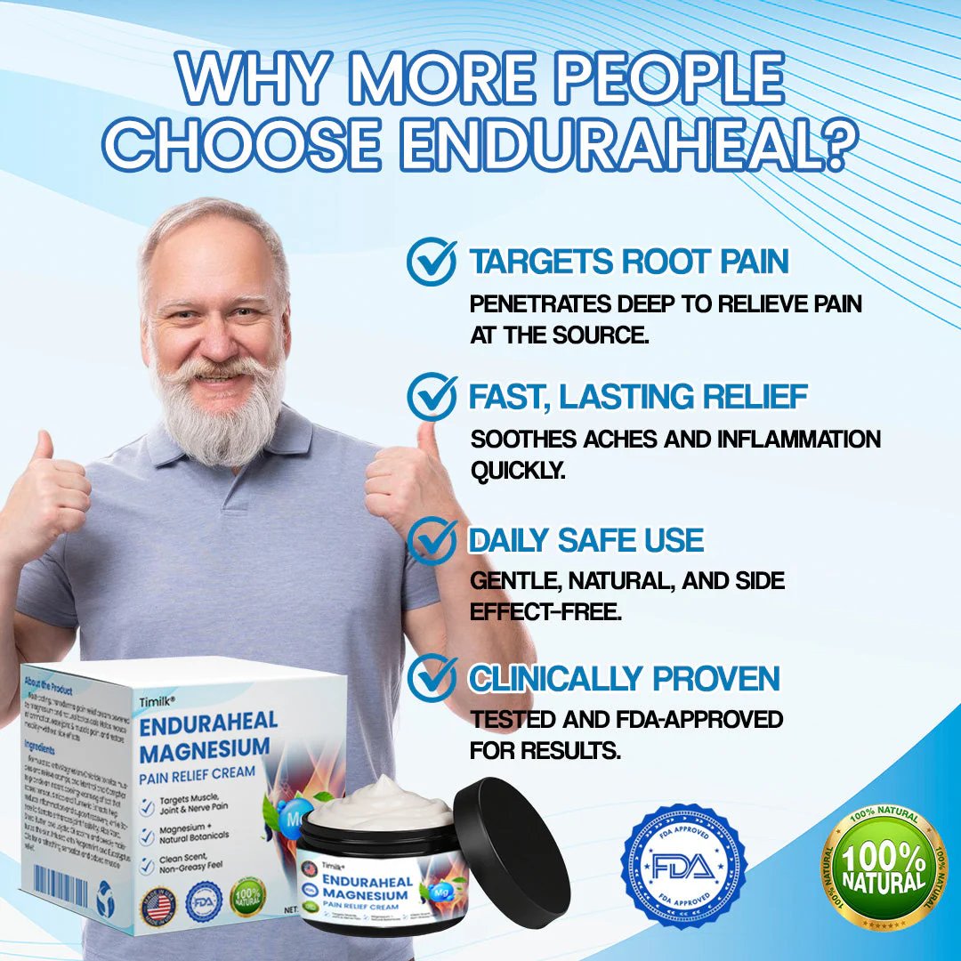 EnduraHeal Magnesium Pain Relief Cream (Treats Arthritis, Neuropathy, Rheumatism, Sports Injuries & More)