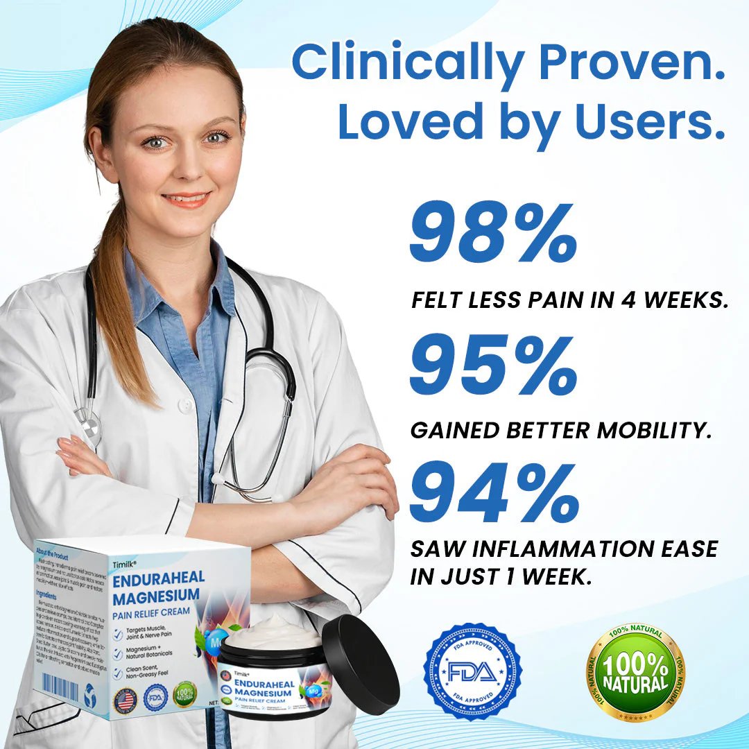 EnduraHeal Magnesium Pain Relief Cream (Treats Arthritis, Neuropathy, Rheumatism, Sports Injuries & More)