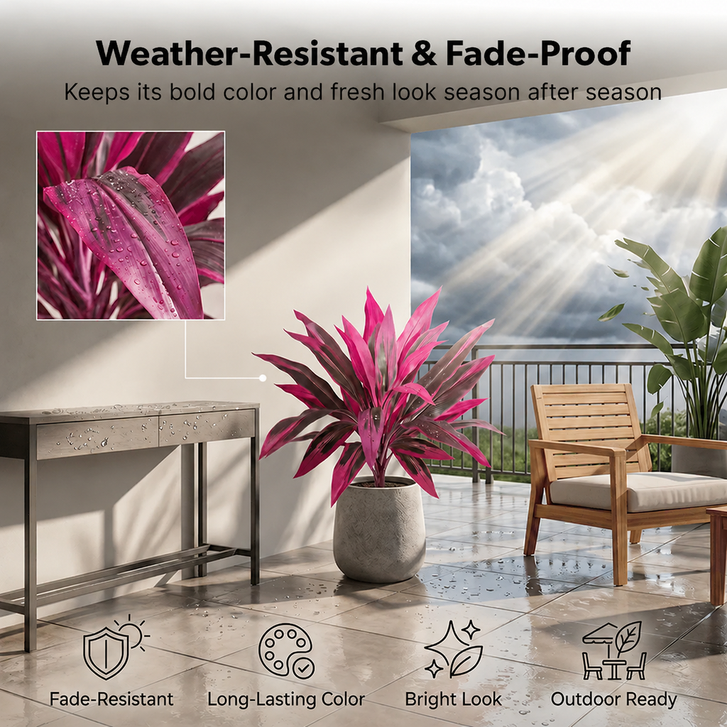 Artificial Boston Fern & Dragon's Blood Tree Plants