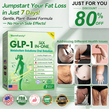 Official Store |Six-in-One Health Solution Oral Liquid (Just once a day, visible changes in 7 days) For obesity, cardiovascular health, diabetes, sleep apnea, Gut Health, joint issues, and more