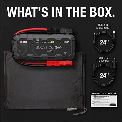 💥- Boost X GBX155 4250A Jump Starter for 10.0L Gasoline and 8.0L Diesel Engines