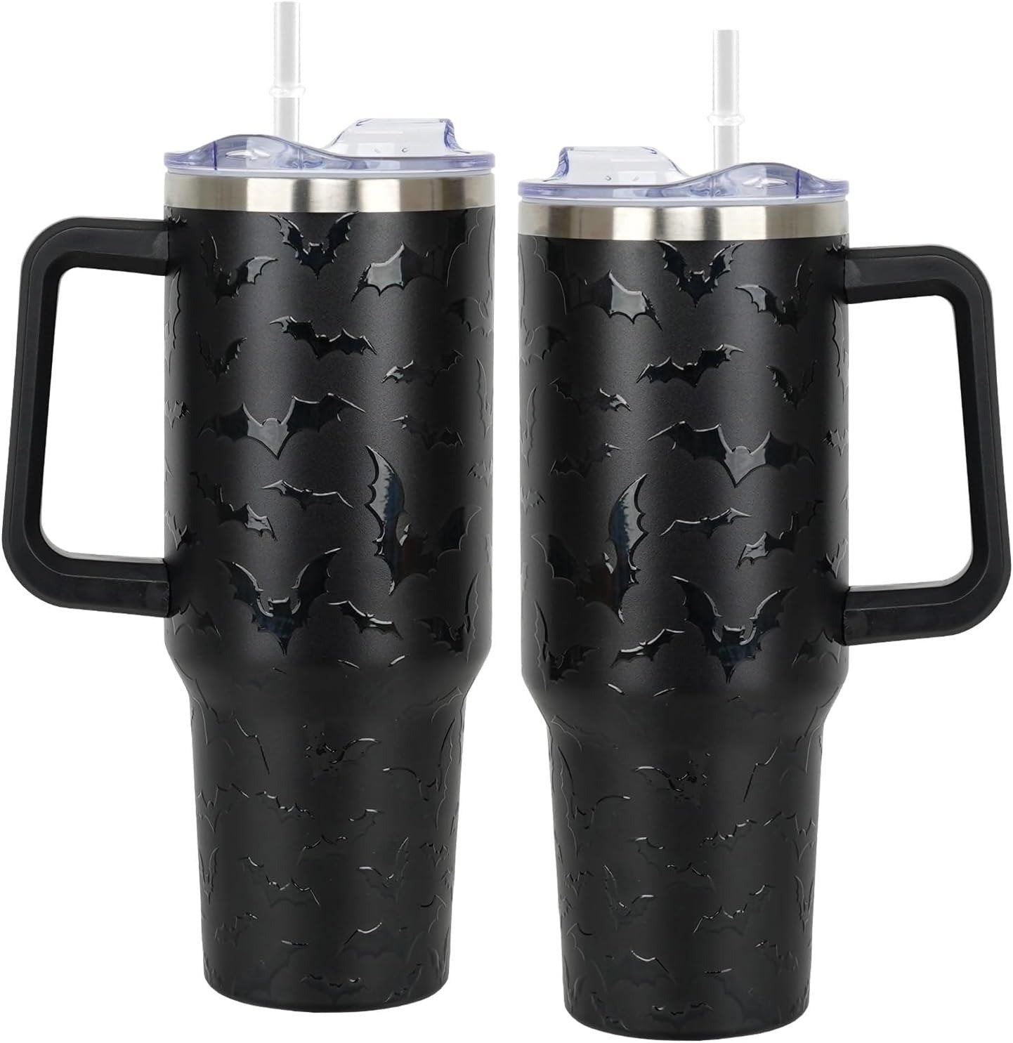 🎃 40oz Bat Halloween Tumbler with Lid & Straw 👻