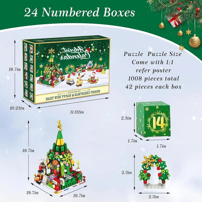 🎄 Advent Calendar – Christmas Building Block Set