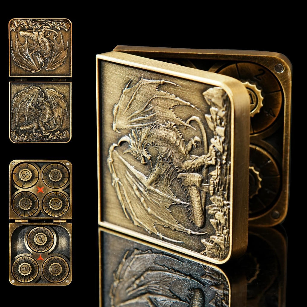 🎲 7-in-1 Metal Spinner Dice Set