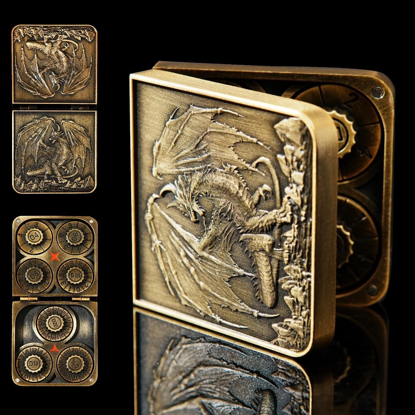 🎲 7-in-1 Metal Spinner Dice Set