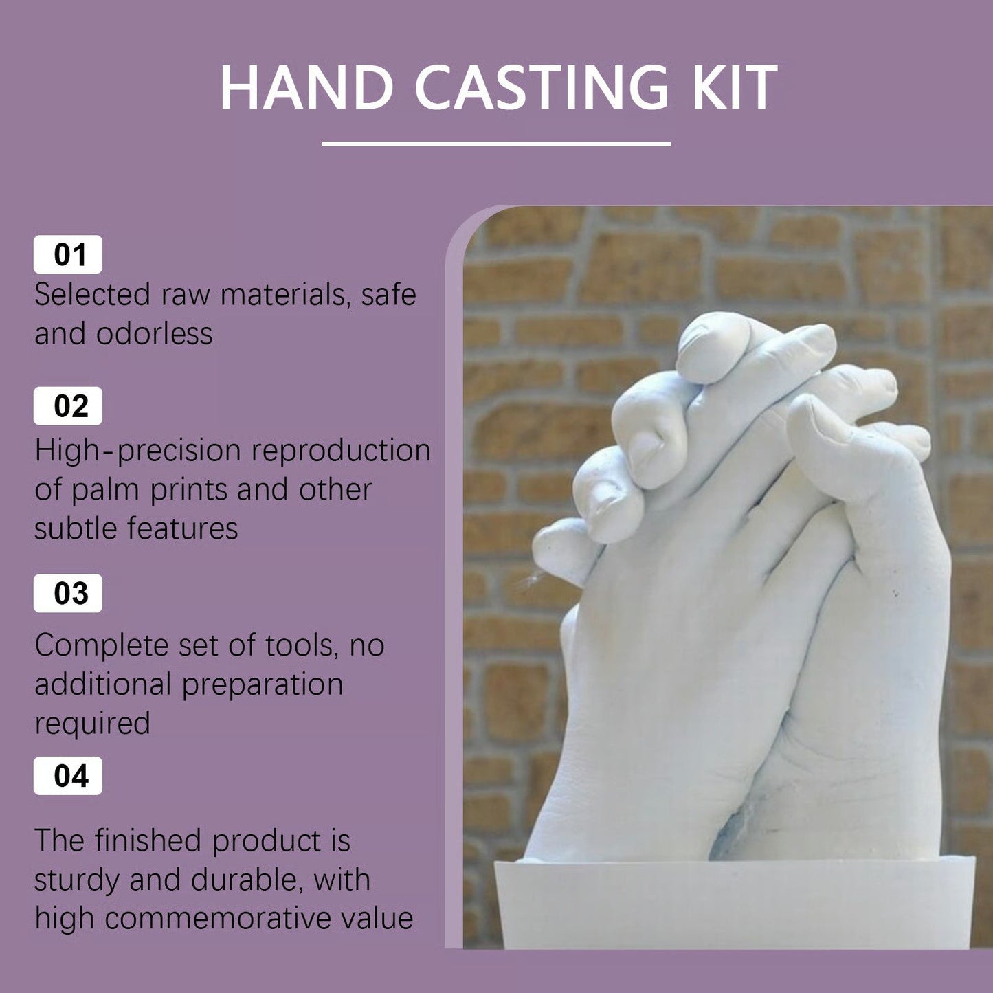 💞 Create a Lasting Memory – DIY Hand Casting Kit