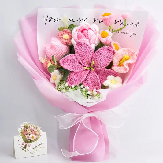 💖 A Mother’s Day Gift That Never Fades – Handmade Crochet Flower Bouquet