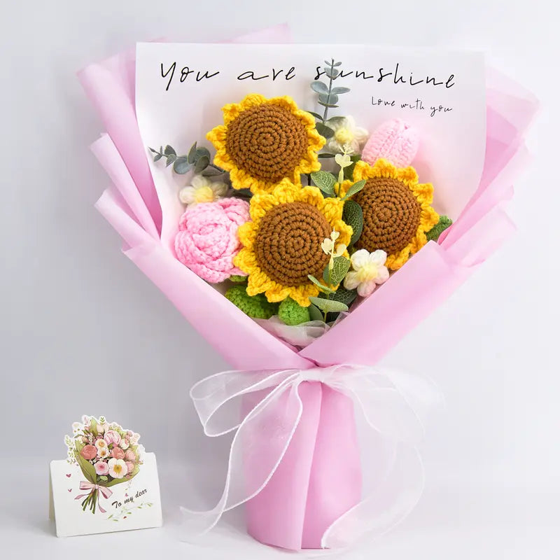 💖 A Mother’s Day Gift That Never Fades – Handmade Crochet Flower Bouquet